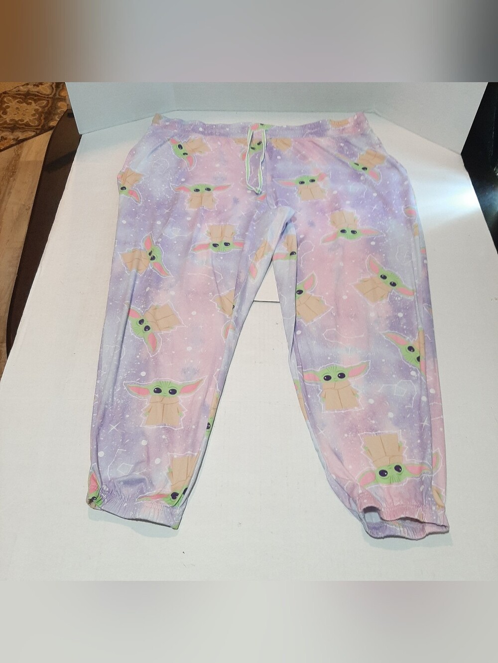 Star Wars Grogu Galaxy Print Pajama Joggers Womens Plus Size 3X (22W/24W)